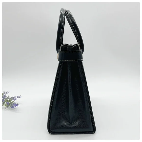 BURBERRY Leather Handbag Satchel - Picture 6 of 12